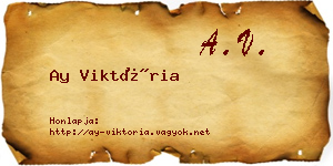 Ay Viktória névjegykártya